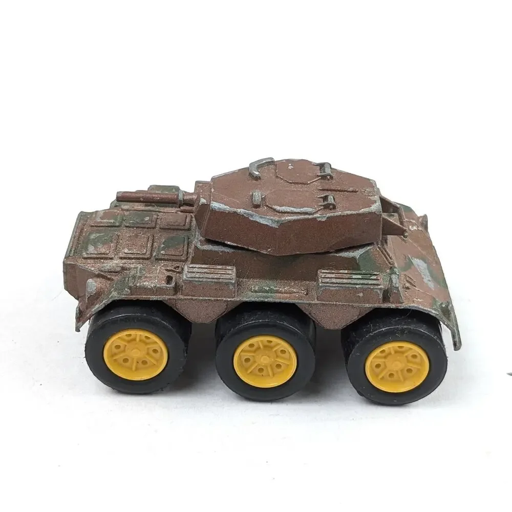 Vintage 1970s Tootsietoy Mark-2 Armored Car 4.5 inch Diecast Camo Military USA